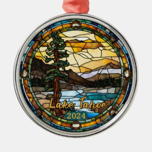 Rustik Lake Tahoe Kalifornien Julgransprydnad Metall