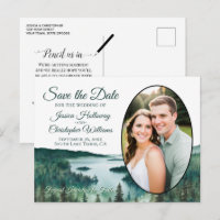 Rustik Lake Tahoe Oval Foto Spara Datumet