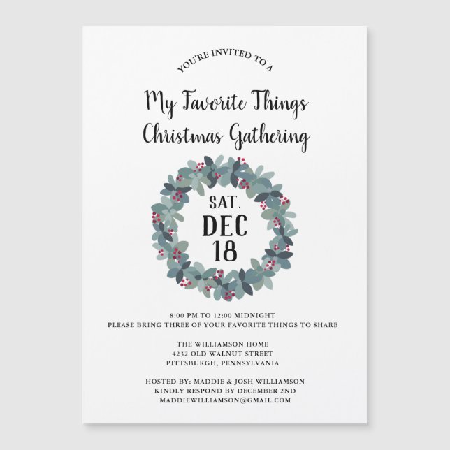 Rustik Land-andedräkt Play-jul-Party-magnet (Framsida)