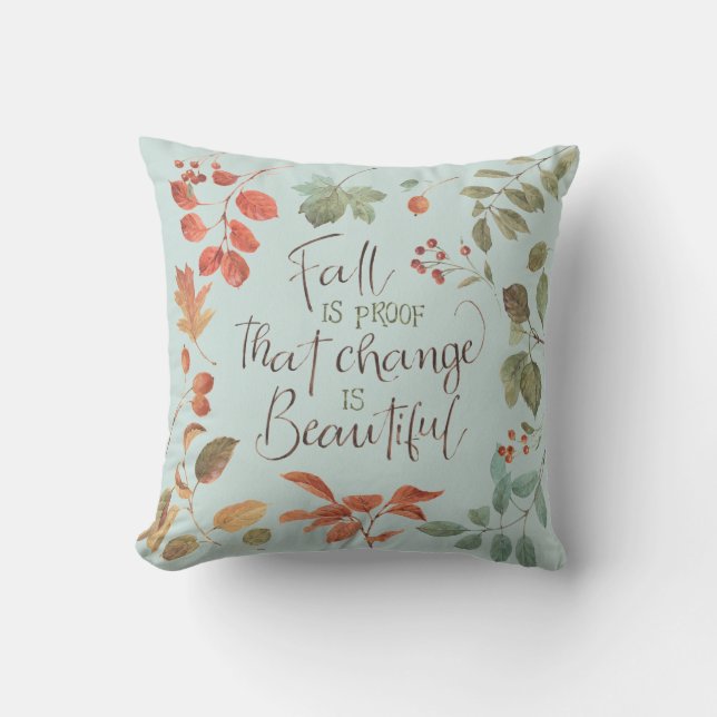 Rustik Land-fyllning, vattenfärgförändring Kudde (Framsida)