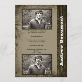 Rustik Landlig Fotografi Utexamensinbjudan Meddelande