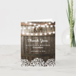 Rustik landsbygd baby's breath tack kort