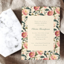 Rustik landsbygd blomma rosa klassisk bröllopsdusc