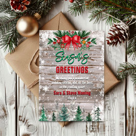 Rustik landsbygd röd flugbindel Jul jul Julkort