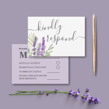 Rustik Lavendel & Eukalyptus Bröllops RSVP