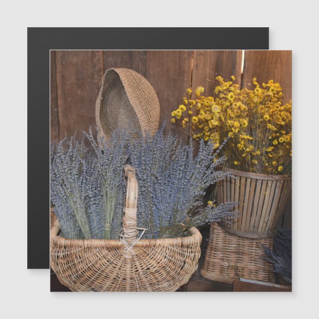 Rustik Lavendel Skördemagnet (Fram/baksida)