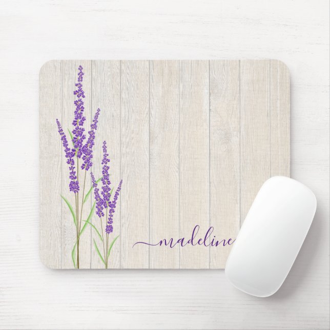 Rustik lavender Botaniskt| Personlig Mousepad Musmatta (Med mus)