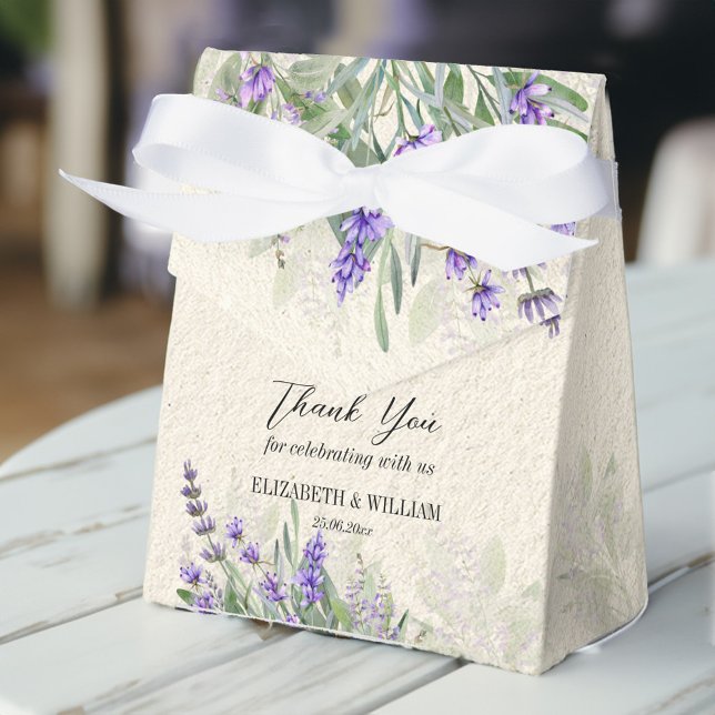 Rustik lavender-personlig - förmånslådor presentaskar (Rustic lavender personalized favor boxes wedding favors cute favor box lavender themed)