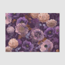 Rustik Lila Botanisk Djärv Vintage Boho Blommig