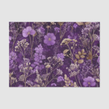 Rustik Lila Botanisk Djärv Vintage Boho Blommig