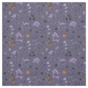 Rustik Lila Botanisk Djärv Vintage Boho Blommig Tyg