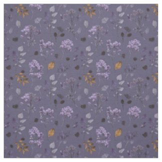 Rustik Lila Botanisk Djärv Vintage Boho Blommig Tyg
