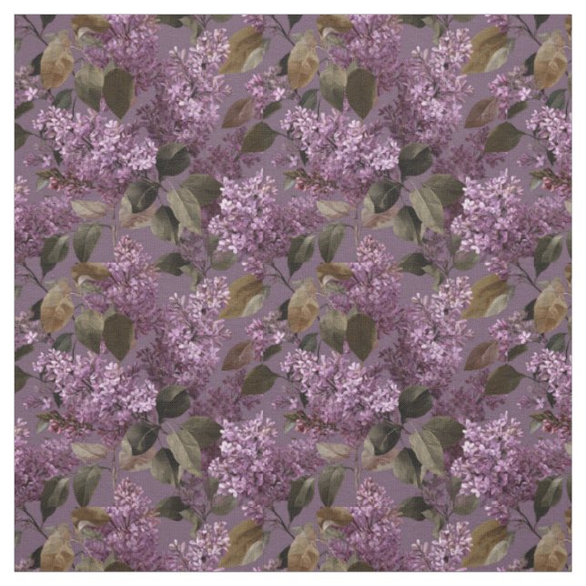 Rustik Lila Botanisk Djärv Vintage Boho Blommig Tyg (Provkarta)