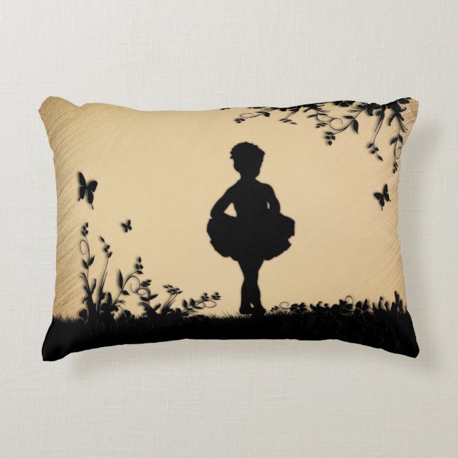 Rustik lilla ballerina prydnadskudde (Framsidan)