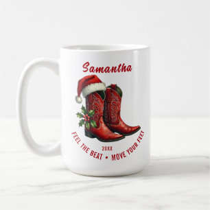 Rustik Line Dance Cowboy Stövlar Specialmugg Kaffemugg