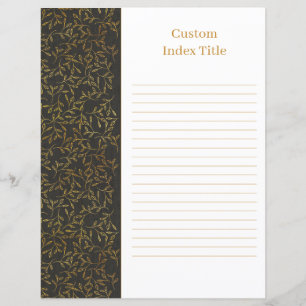 Rustik Linen Divider Black Recipe Binder Infoga