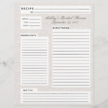 Rustik Linen Recipe Infoga för Möhippor