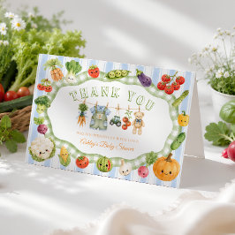 Rustik liten grodd pojke baby shower tack kort