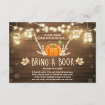 Rustik Little Pumpkin Baby Shower Ta med Bok