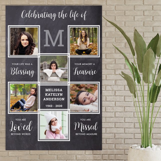 Rustik Livs firande Minnesstund Unik 6 Foto Poster (Skapare uppladdad)