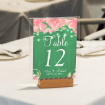Rustik ljus  rosa, grönt bröllop bordsnummer<br><div class="desc">Rustic bröllop bordsnummer med redigerbar text som innehåller rustiskt nedsmutsande ljus och stora blommor av rosa från ro på barrträd från grönt. Idealisk för din vår-sommar | Hösthösten | trädgård | ELEGANT LAND | Bakgård utanför dörr,  bröllop.</div>