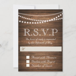 Rustik Ljuskrans RSVP-kort OSA Kort