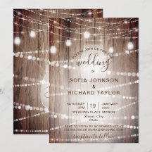 Rustik Ljuskruka för Bondgårdsinbjudan i Trä