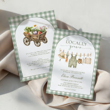 Rustik Lokalt Odlad Bondemarknad Baby Shower