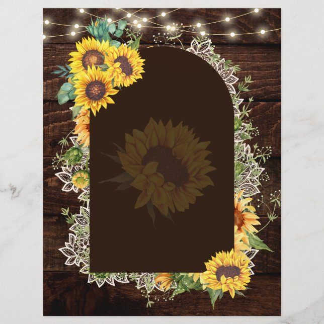 Rustik mall för inbjudan till budgetbröllop reklamblad (Framsidan)