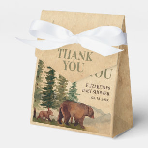Rustik Mamma & Baby Bear Baby Shower Tack Presentaskar