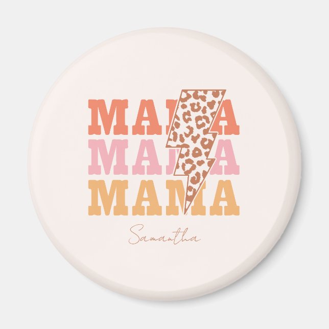 Rustik "Mamma" Upprepa Magnet (Framsidan)