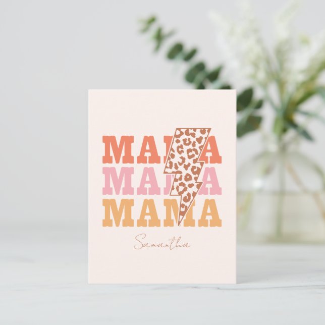 Rustik "Mamma" Upprepa Vykort (Stående Fram)