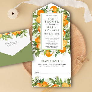 Rustik Mandarin Citrus Apelsin Bebis Bebis firande
