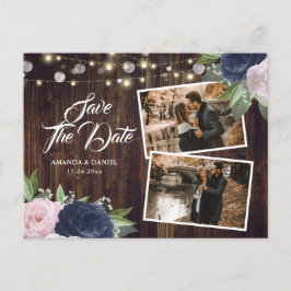 Rustik marin blå  Spara datumfoto Meddelande Vykort