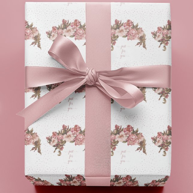 Rustik Mauve Blommig Presentpapper (Skapare uppladdad)