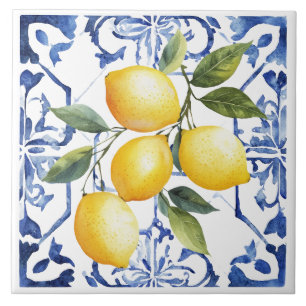 Rustik Medelhavet Toscana Citron Kakelplatta
