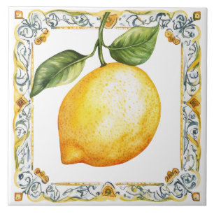 Rustik Medelhavs Lemon Tuscany Kakelplatta