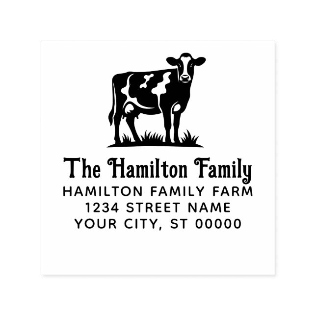 Rustik mejkko #1 Namn Returadress Självfärgande Stämpel (Design)