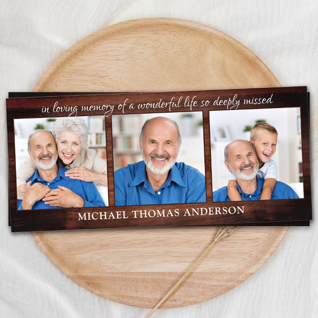 Rustik Memorial 3 bokmärke för fotobegravd bön (Skapare uppladdad)