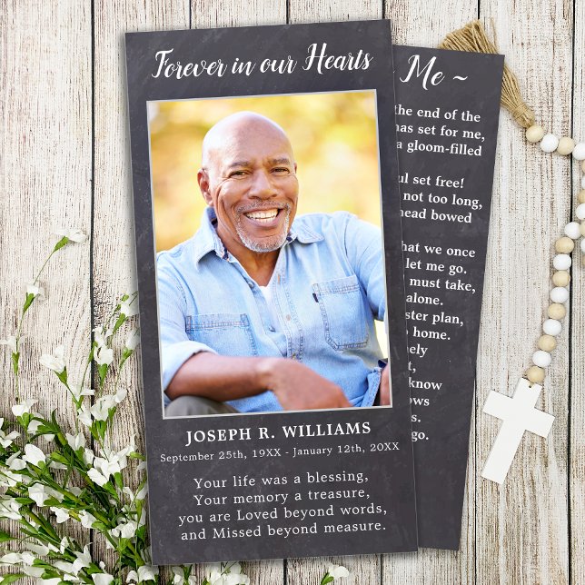 Rustik Memorial Sympathy Dikt Funeral Prayer Card (Skapare uppladdad)