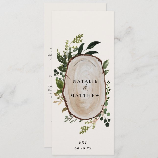 Rustik meny för elegant av lövodling (Fram/baksida)