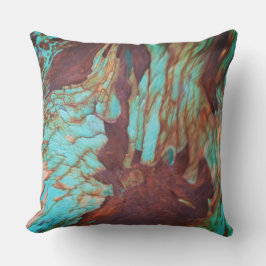 Rustik metallisk rost, färgeffekt. Industrikonst Kudde