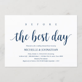 Rustik middagsinbjudan till bröllopsrepetition, ma inbjudningar