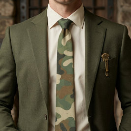 Rustik militär camouflage-mönster slips