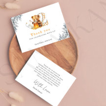 Rustik Minimal björnhonung 2:a födelsedag tack