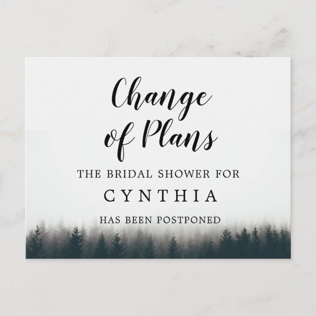 Rustik Minimalis Tallskog Uppställd Vykort (Framsida)