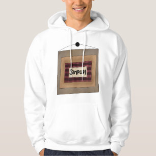 Rustik minimalist förenkla ordkonst skylt hoodie