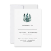 Rustik Minimalistisk Bröllops-RSVP | Akvarelltalla