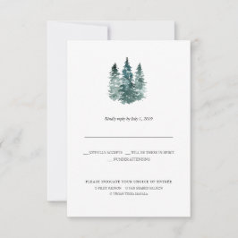 Rustik Minimalistisk Bröllops-RSVP | Akvarelltalla Meddelande