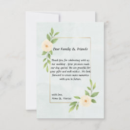 Rustik minimalistisk elegant tackkort tack kort